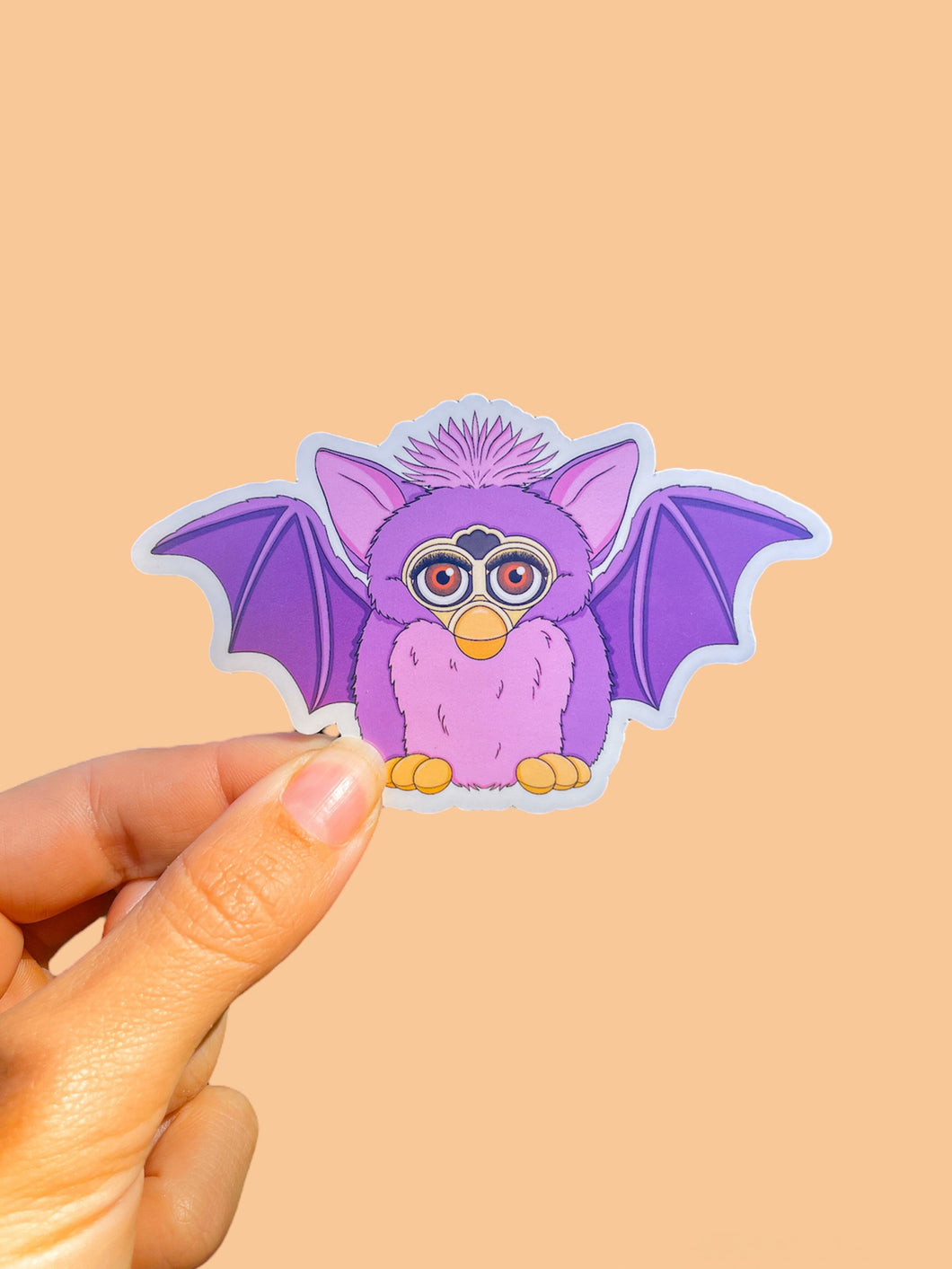 Furby Bat Holographic Sticker