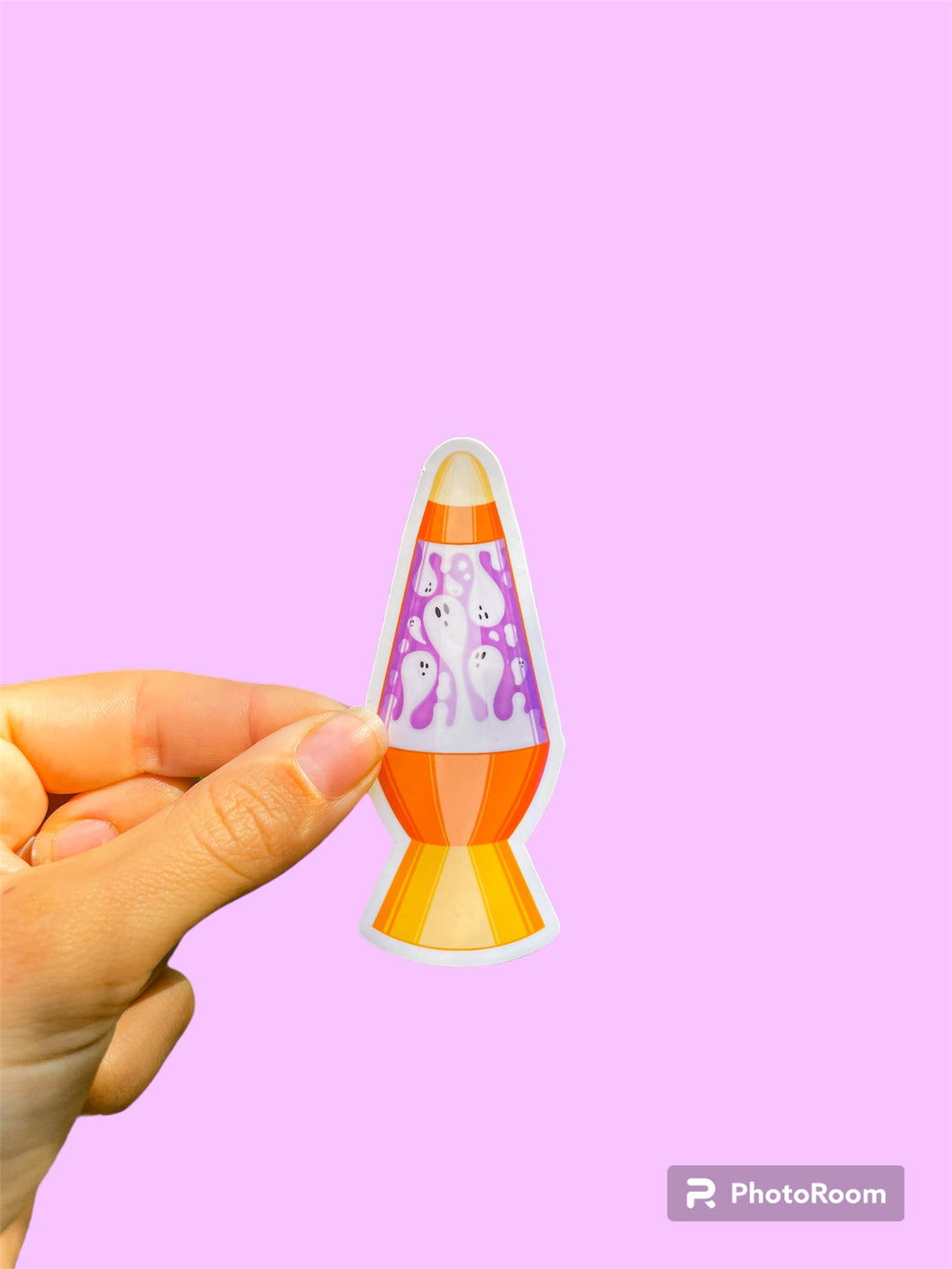 Ghost Lava Lamp Holographic Sticker