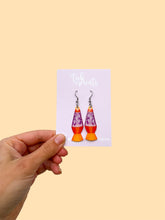 Load image into Gallery viewer, Ghost Lava Lamp Dangle Earrings
