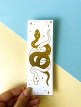 Load image into Gallery viewer, Yin Yang Snake Foil Bookmark
