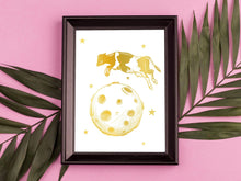 Load image into Gallery viewer, Cow Jumped Over The Moon Foil Print
