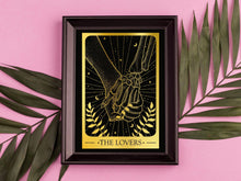 Load image into Gallery viewer, The Lovers Tarot Foil Print
