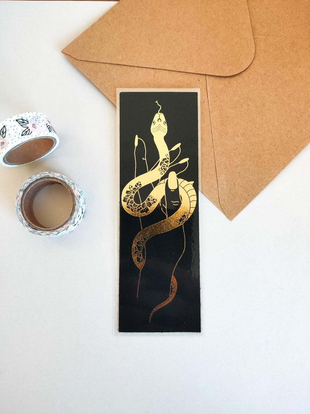 Snake Hand Foil Bookmark