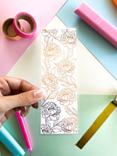 Load image into Gallery viewer, Peony Foil Bookmark
