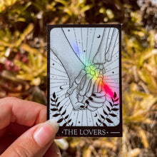 Load image into Gallery viewer, The Lovers Tarot Holographic Sticker
