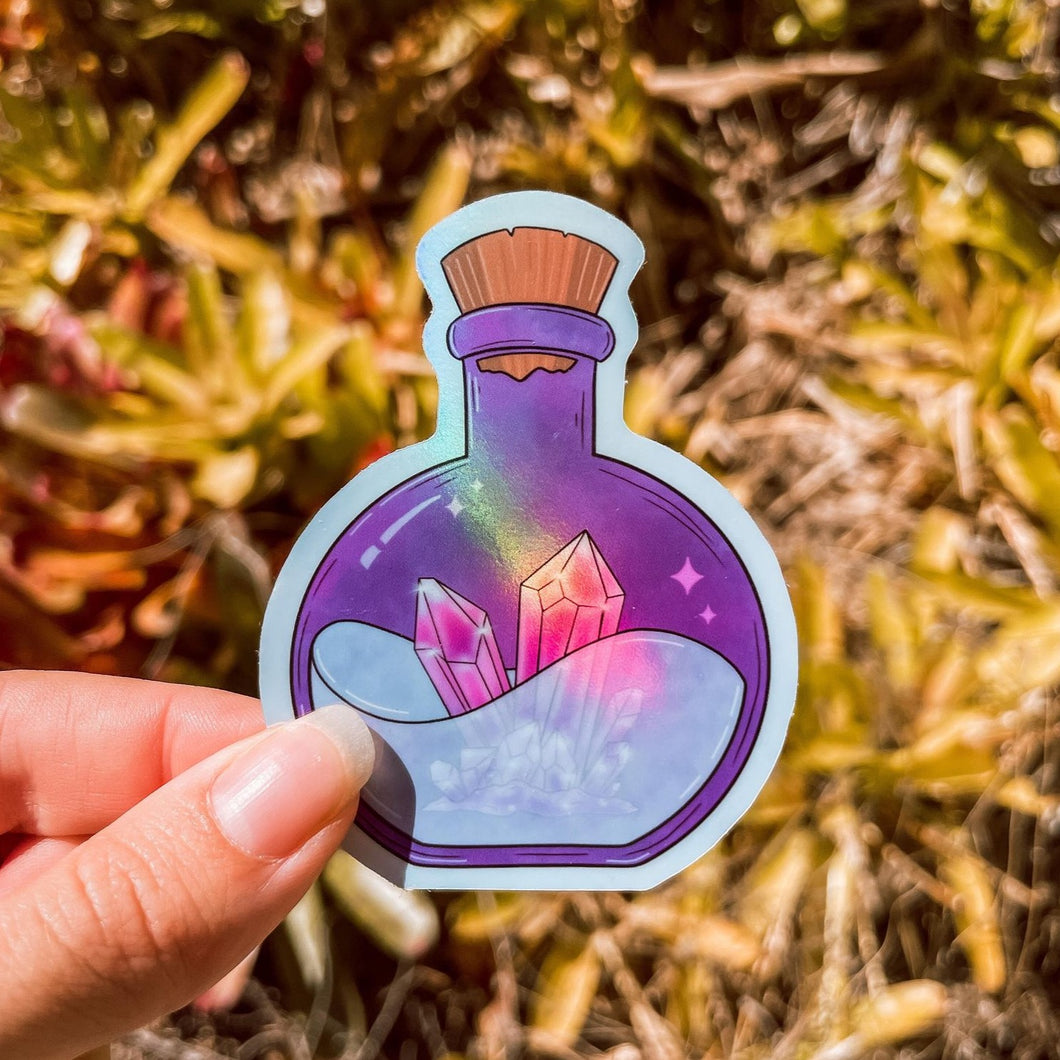 Crystal Potion Holographic Sticker