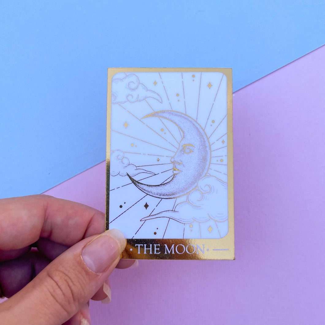 The Moon Tarot Gold Foil Sticker