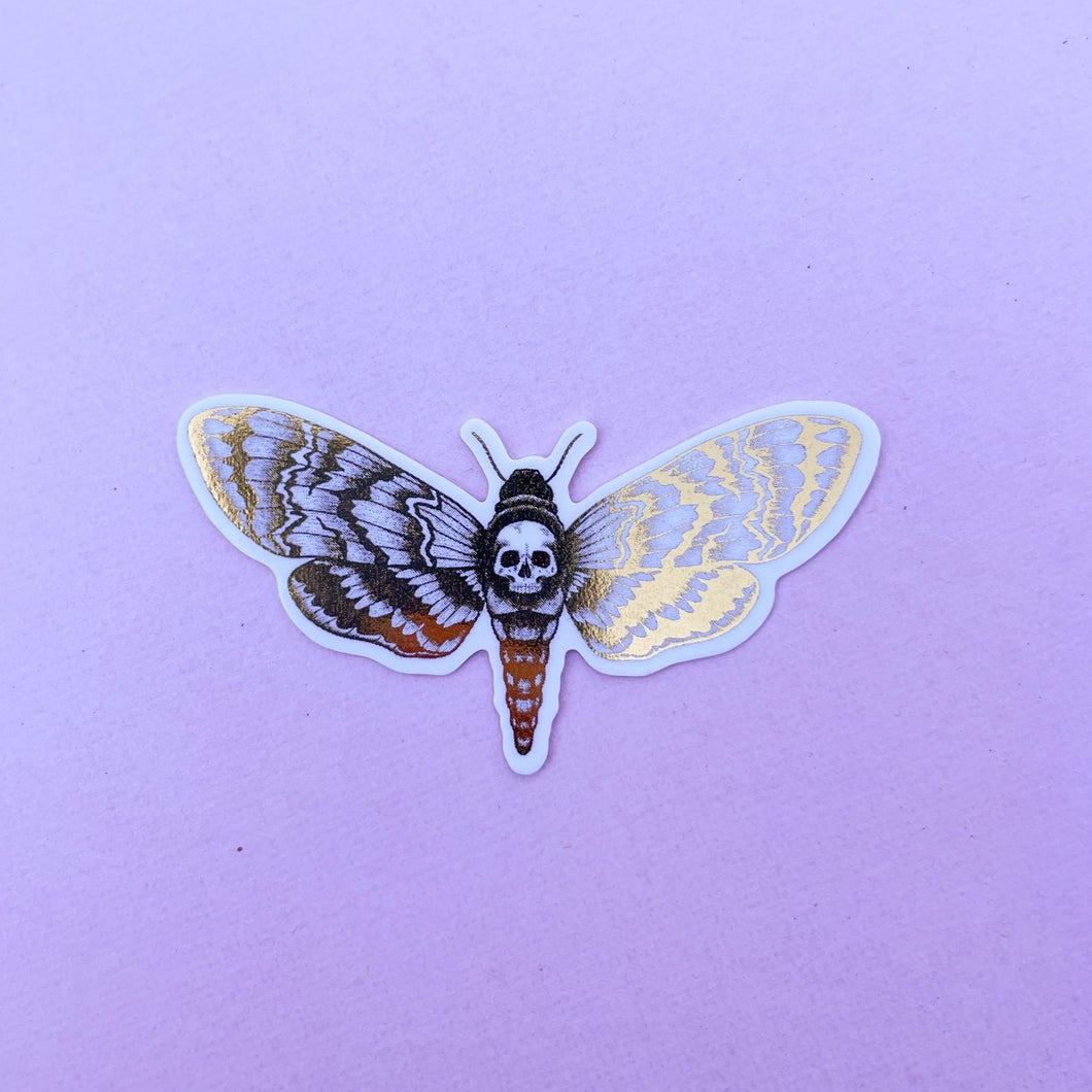 Death Moth Gold Foil Sticker