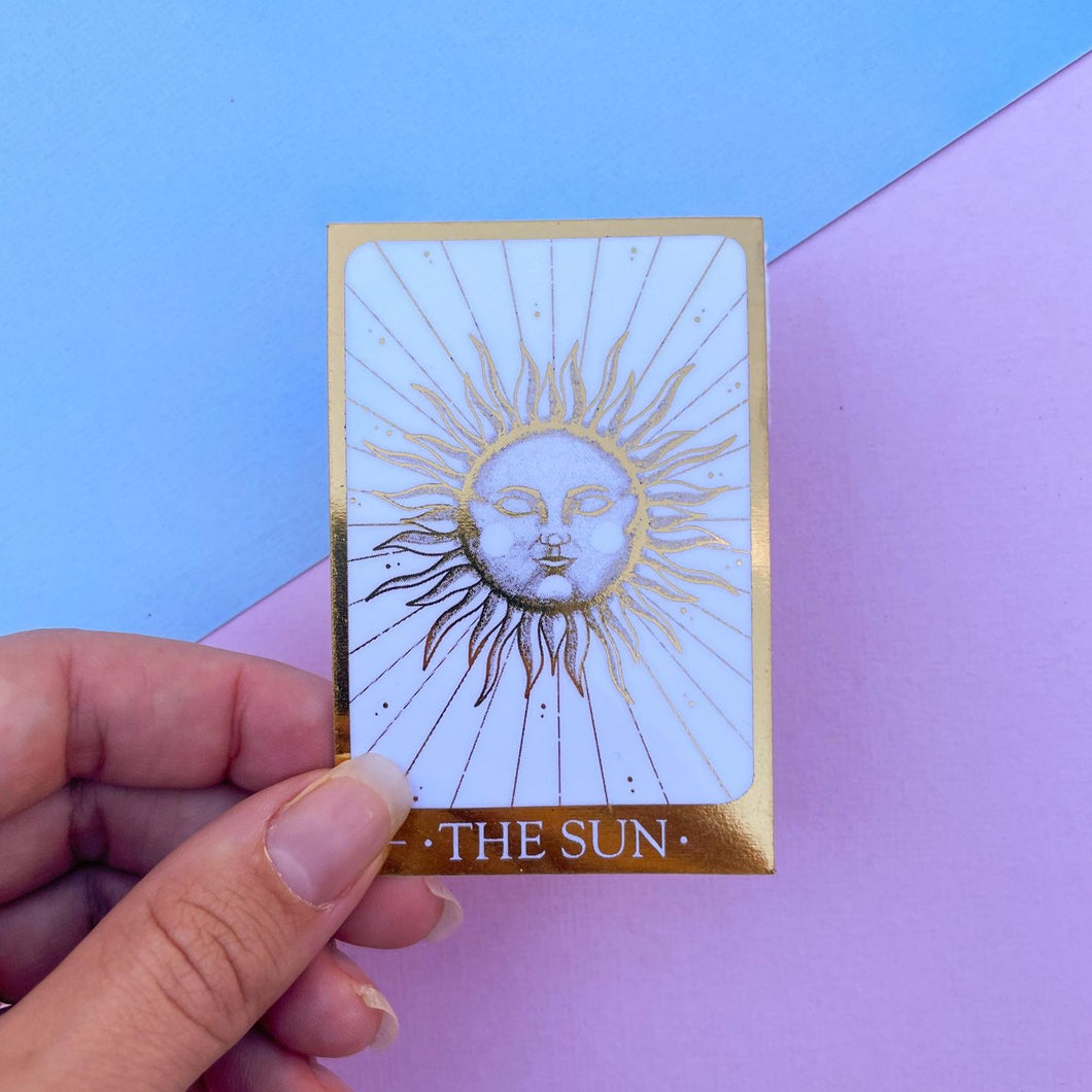 The Sun Tarot Gold Foil Sticker