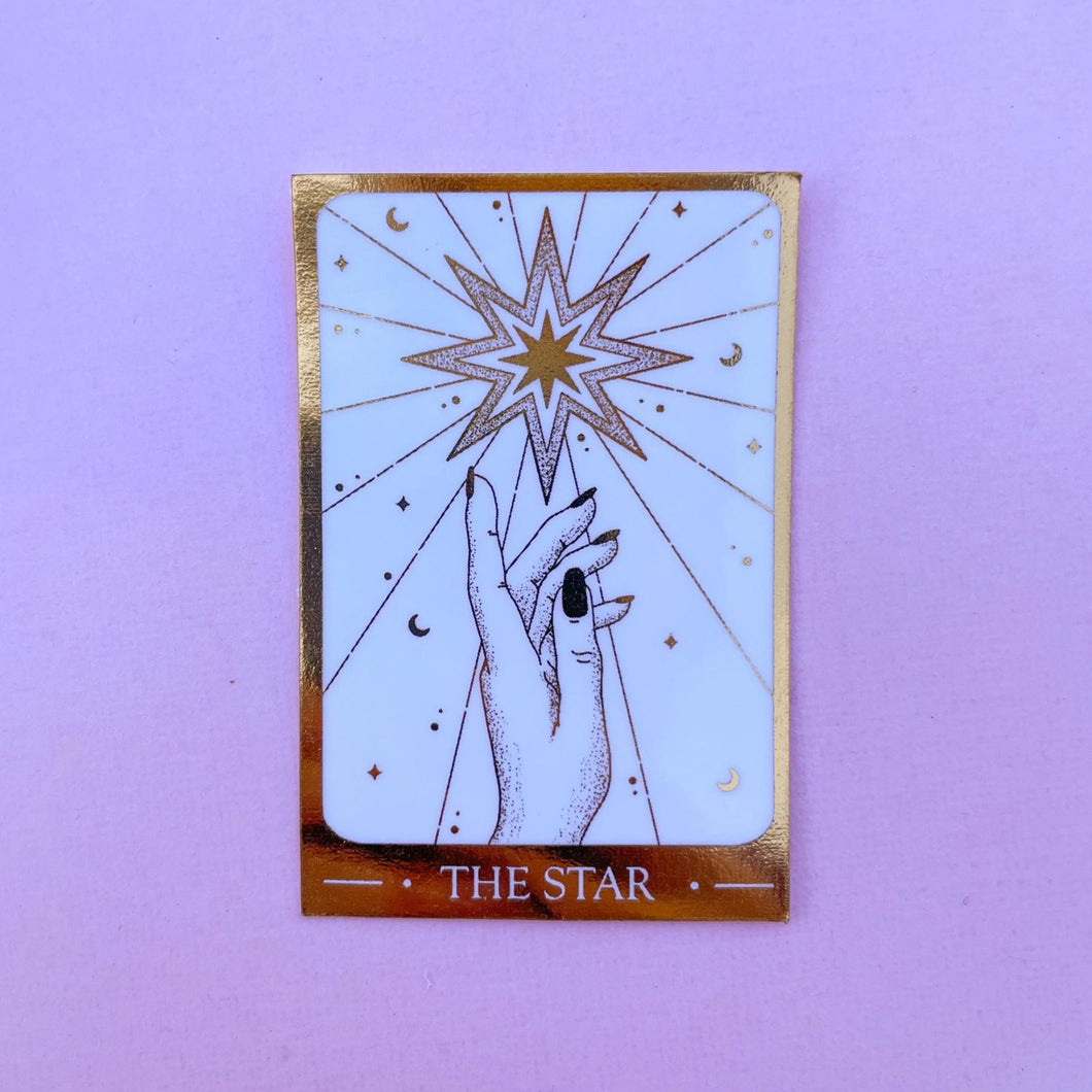 The Star Tarot Gold Foil Sticker