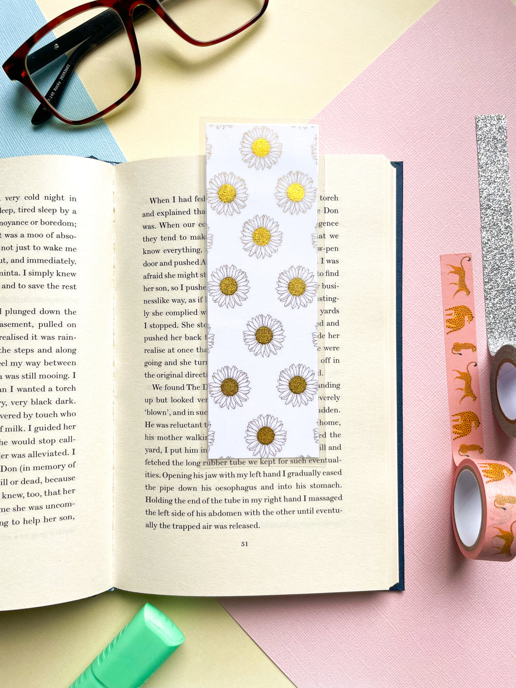 Sunflower Foil Bookmark