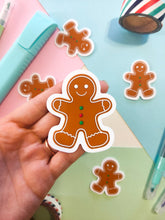 Load image into Gallery viewer, Gingerbread Man Christmas Sticker
