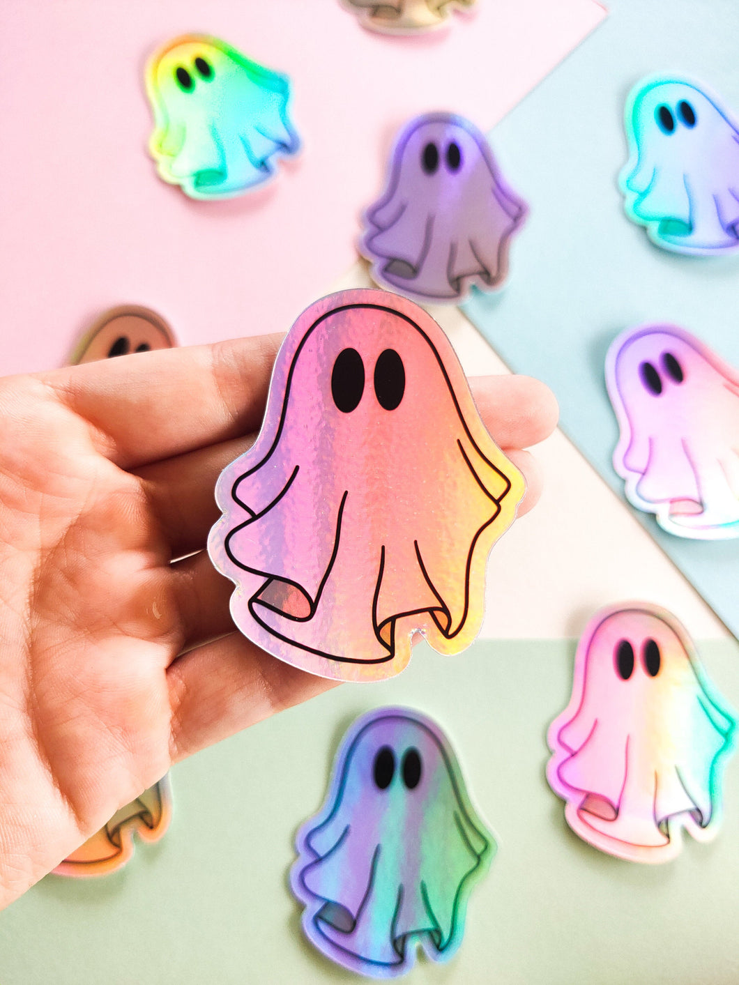Ghost Holographic Halloween Sticker