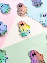 Load image into Gallery viewer, Mini Ghost Holographic Halloween Sticker
