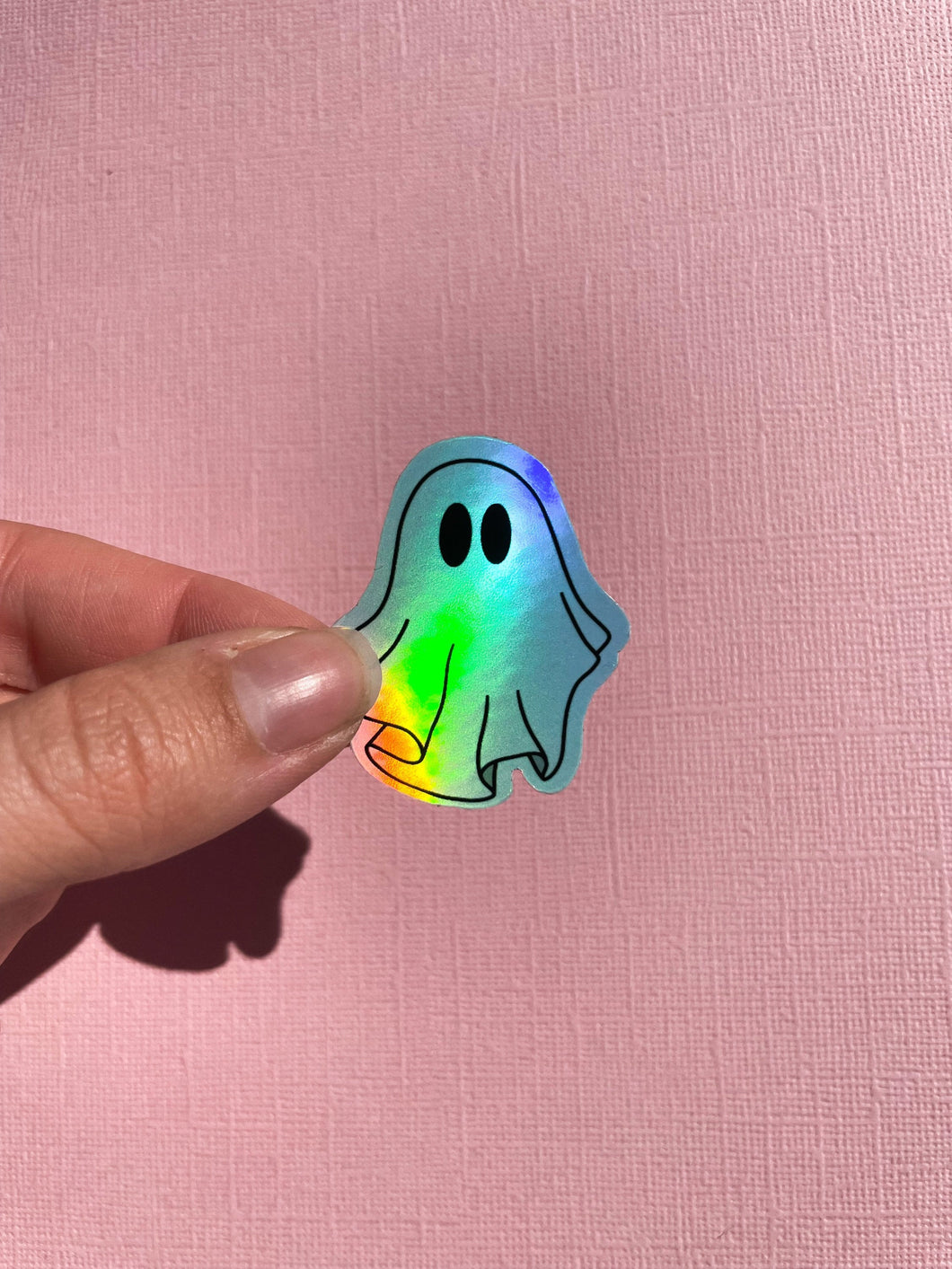 Mini Ghost Holographic Halloween Sticker