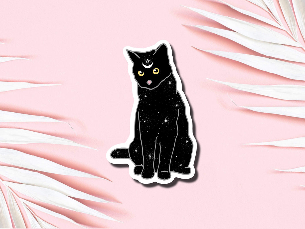 Mystic Black Cat Sticker