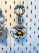 Load image into Gallery viewer, Bee Happy Acrylic Keychain
