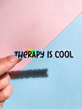 Load image into Gallery viewer, Therapy is Cool Holographic Sticker
