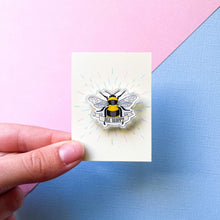 Load image into Gallery viewer, Bee Happy Acrylic Pin
