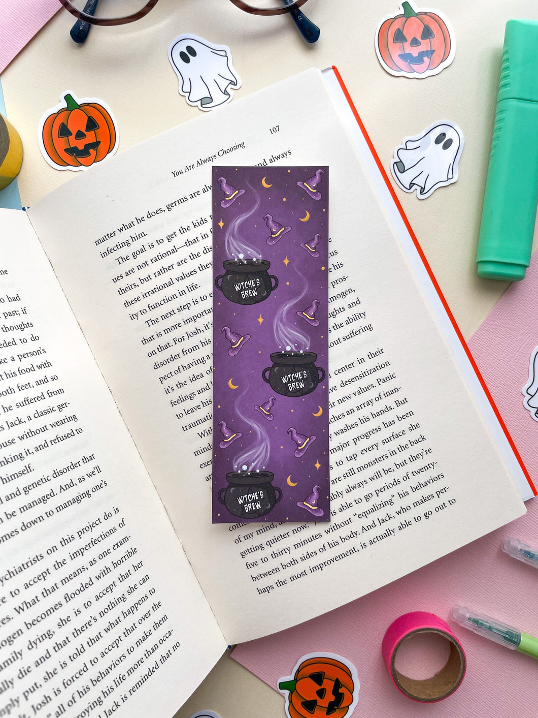 Witch Themed Halloween Bookmark