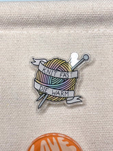 Load image into Gallery viewer, Knit Fast Die Warm Acrylic Pin
