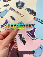 Load image into Gallery viewer, Stay Spooky Halloween Holographic Sticker
