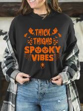 Load image into Gallery viewer, Thick Thighs Spooky Vibes Vinyl T-Shirt
