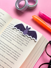 Load image into Gallery viewer, Purple Bat Magnetic Bookmark
