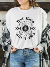 Load image into Gallery viewer, Thick Thighs Witchy Vibes Vinyl T-Shirt

