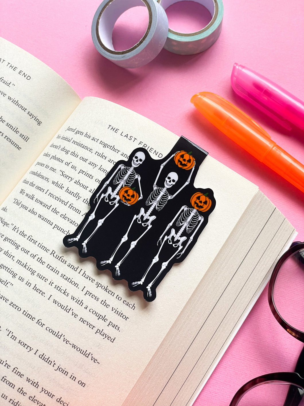 Halloween Skeletons Magnetic Bookmark