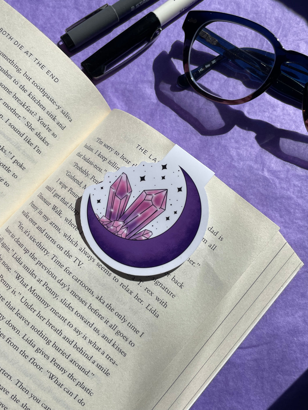 Crystal Moon Magnetic Bookmark