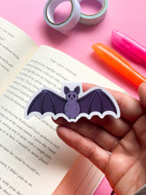 Load image into Gallery viewer, Purple Bat Magnetic Bookmark
