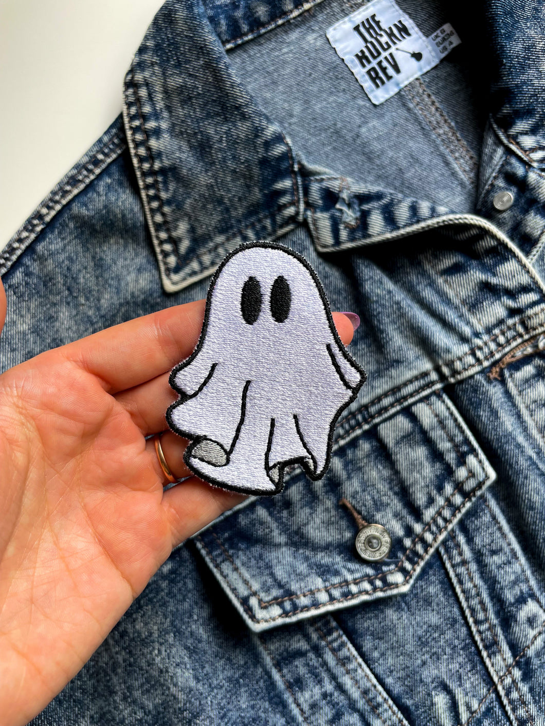 Ghost Embroidered Iron On Patch