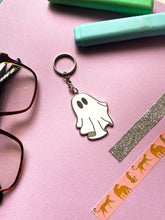 Load image into Gallery viewer, Ghost Enamel Keychain
