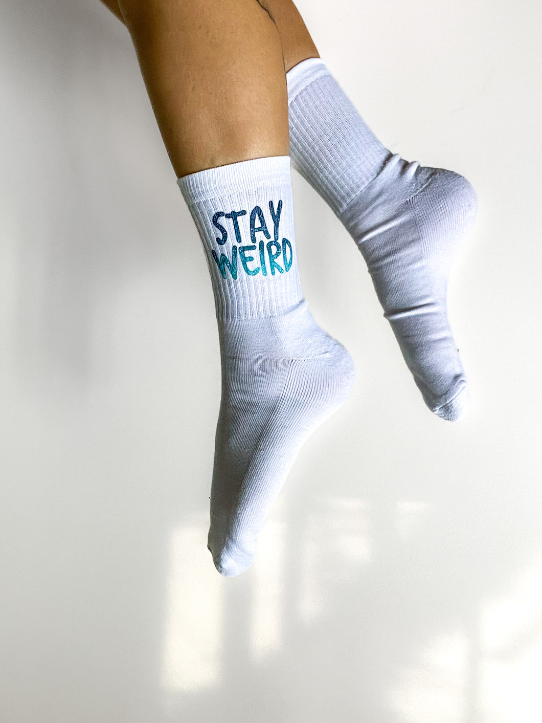 Stay Weird Crew Socks