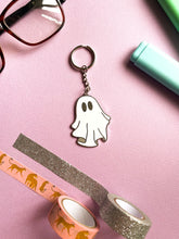 Load image into Gallery viewer, Ghost Enamel Keychain
